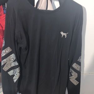 PINK Shirt has the PINK Letters in sparkles